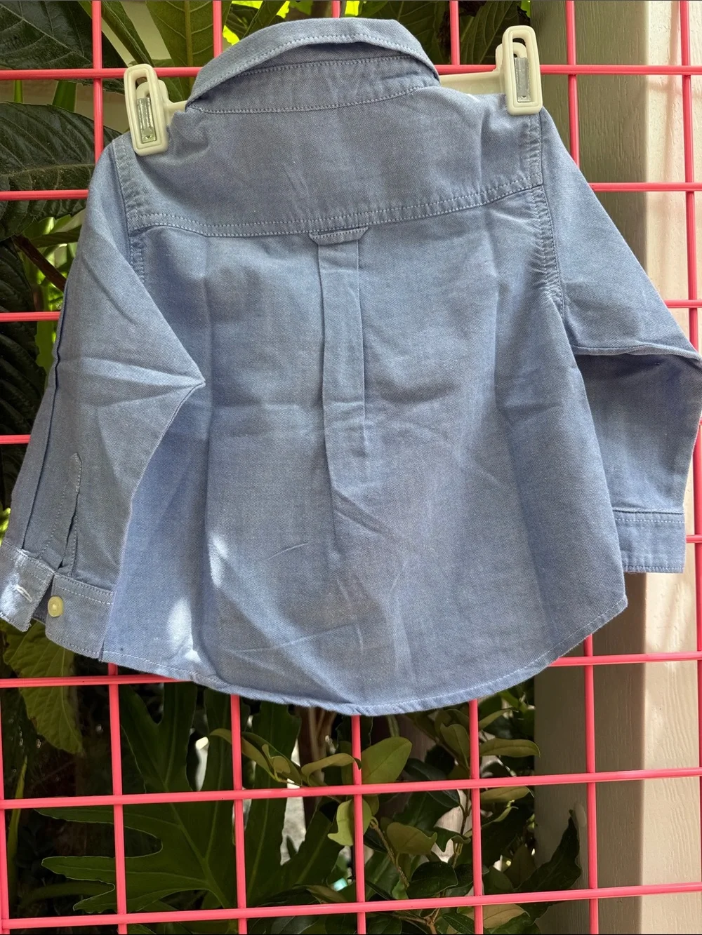 Vintage GAP Light Blue Button-Down Shirt with Embroidered Bear